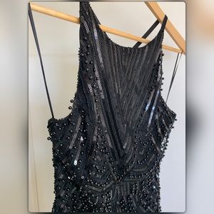NEW Superdown Sky Beaded Jumpsuit Black Large
